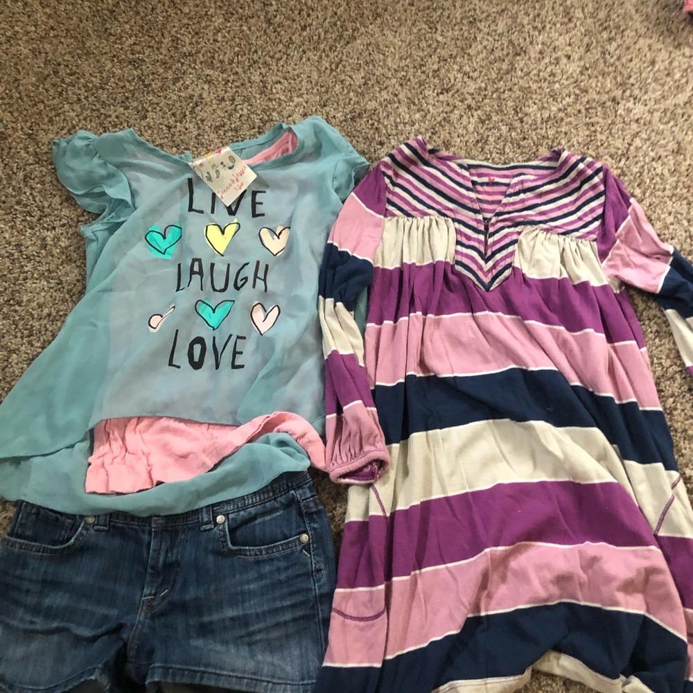 Shorts, shirt and dress